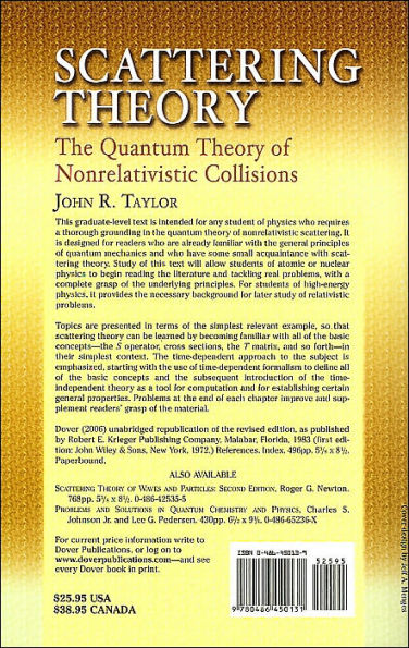 Scattering Theory: The Quantum Theory of Nonrelativistic Collisions