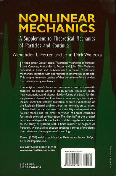 Nonlinear Mechanics: A Supplement to Theoretical Mechanics of Particles and Continua