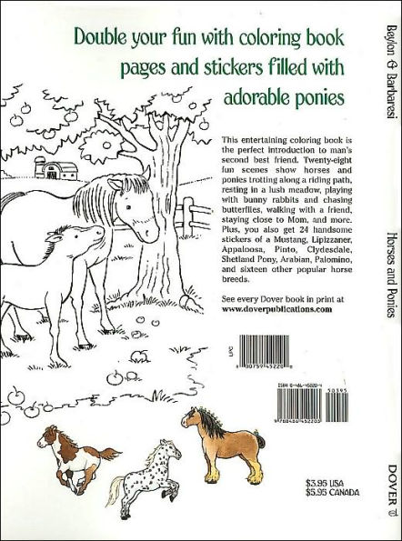 Horses and Ponies: Coloring and Sticker Fun: With 24 Stickers!