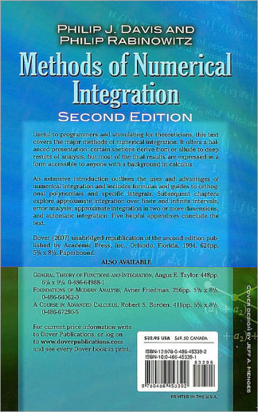 Methods of Numerical Integration: Second Edition
