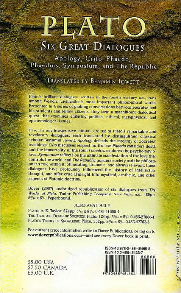 Six Great Dialogues: Apology, Crito, Phaedo, Phaedrus, Symposium, The Republic