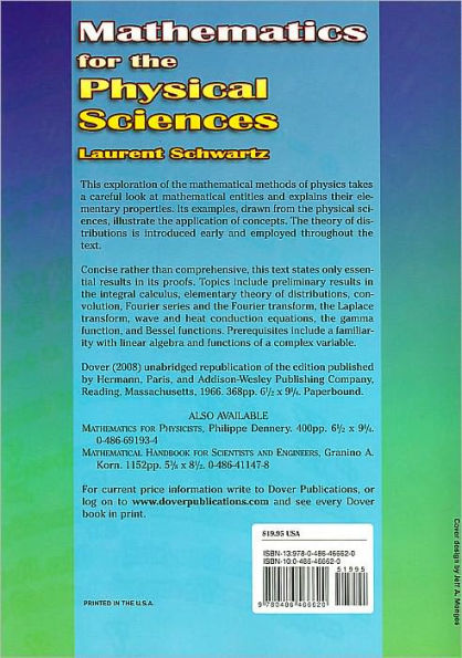 Mathematics for the Physical Sciences