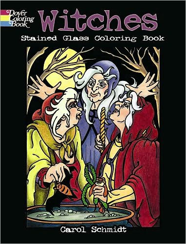 Witches Stained Glass Coloring Book