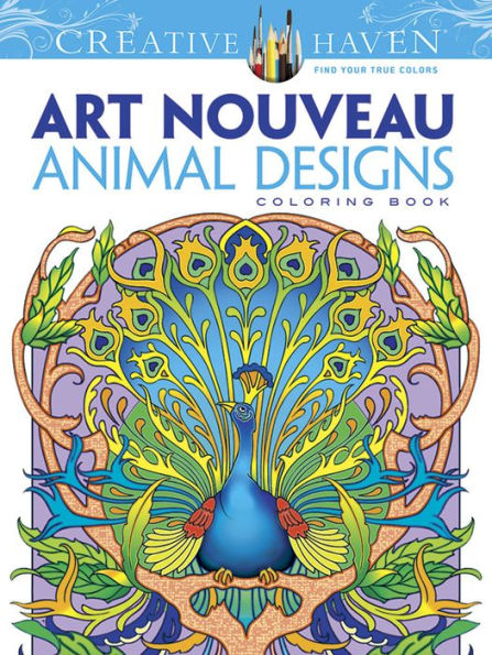 Creative Haven Art Nouveau Animal Designs Coloring Book