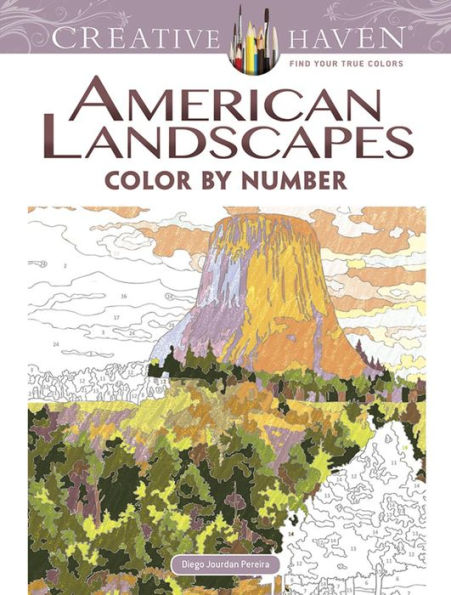 Creative Haven American Landscapes Color by Number Coloring Book