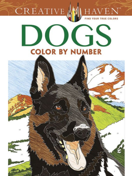 Creative Haven Dogs Color by Number Coloring Book