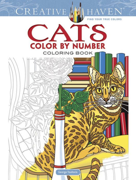 Creative Haven Cats Color by Number Coloring Book