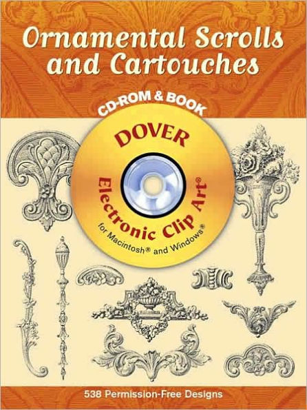 Ornamental Scrolls and Cartouches with CD-ROM