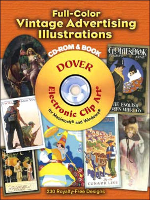 Full Color Vintage Advertising Illustrations Cd Rom And Book By Dover Paperback Barnes Noble
