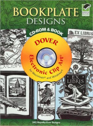 Bookplate Designs Cd Rom And Book Dover Electronic Clip Art - 