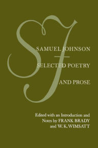 Title: Samuel Johnson: Selected Poetry and Prose / Edition 1, Author: Frank Brady