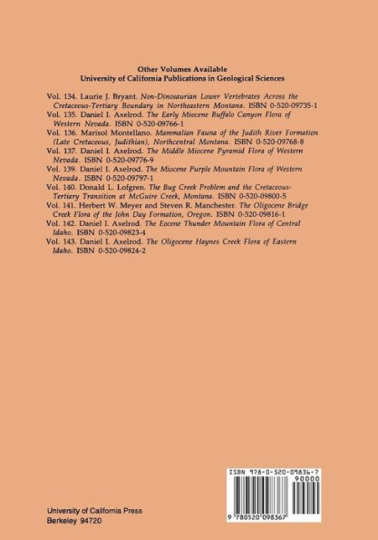 Biostratigraphy and Vertebrate Paleontology of the San Timoteo Badlands, Southern California