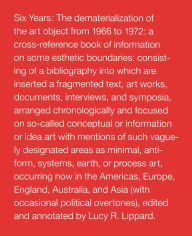 Best seller audio books download Six Years: The Dematerialization of the Art Object from 1966 to 1972 English version 9780520210134 by Lucy Lippard