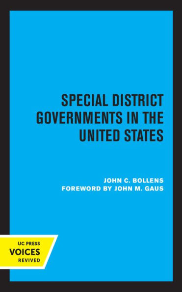 Special District Governments the United States