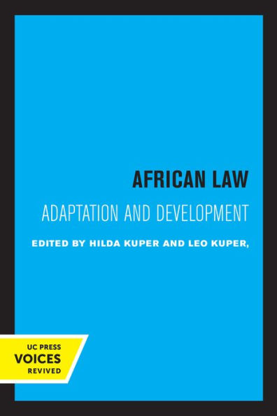 African Law: Adaptation and Development