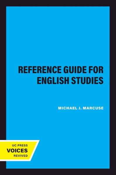 A Reference Guide for English Studies