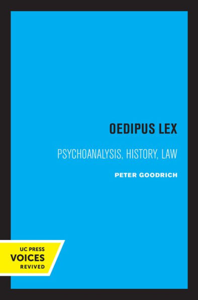 Oedipus Lex: Psychoanalysis, History, Law
