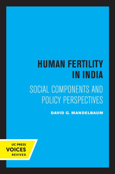 Human Fertility India: Social Components and Policy Perspectives