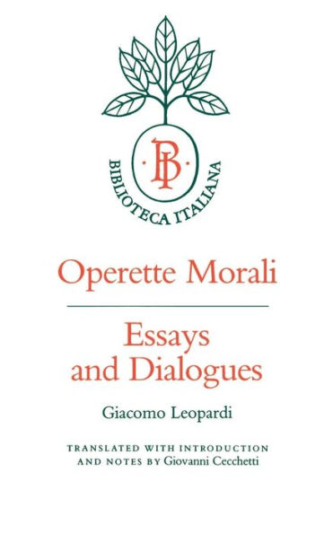 Operette Morali: Essays and Dialogues