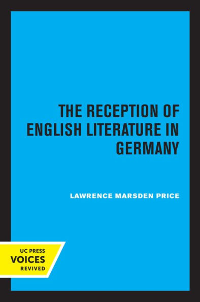 The Reception of English Literature Germany