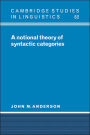 A Notional Theory of Syntactic Categories