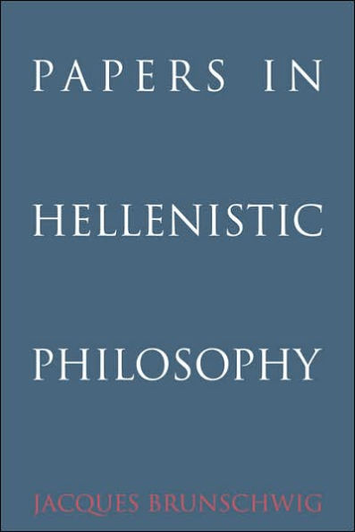 Papers Hellenistic Philosophy