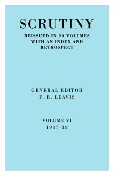 Scrutiny vol. 6 1937-38