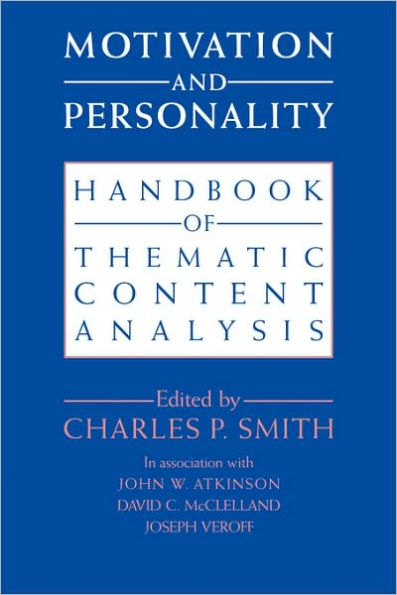 Motivation and Personality: Handbook of Thematic Content Analysis