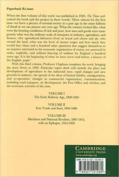 An Economic History of Modern Britain: Volume 3: Machines and National Rivalries (1887-1914) with an Epilogue (1914-1929)