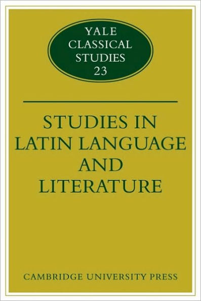 Studies in Latin Language and Literature