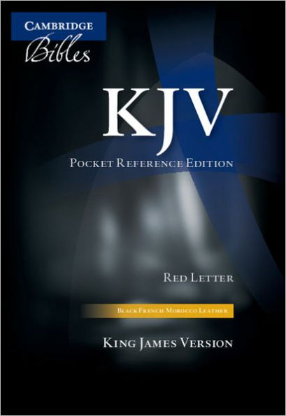 KJV Pocket Reference Bible, Black French Morocco Leather with Zip Fastener, Red-letter Text, KJ243:XRZ Black French Morocco Leather, with Zip Fastener