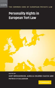 Title: Personality Rights in European Tort Law, Author: Gert Brüggemeier