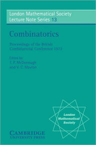 Title: Combinatorics, Author: T. P. McDonough