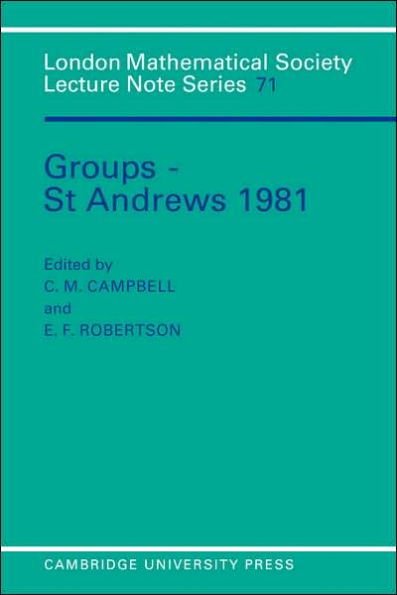 Groups - St Andrews 1981