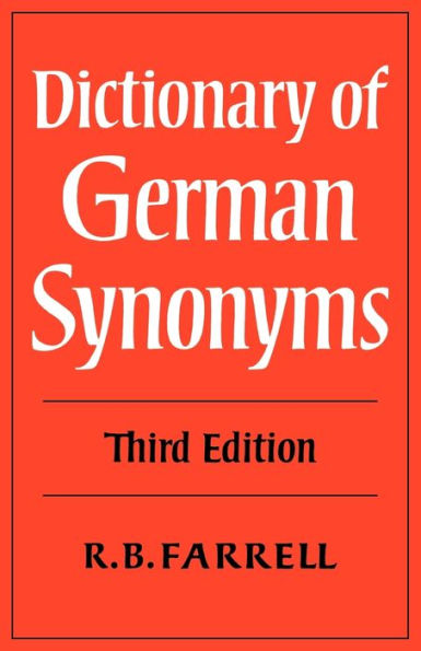 Dictionary of German Synonyms / Edition 3
