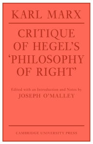 Title: Critique of Hegel's 'Philosophy Of Right', Author: Karl Marx