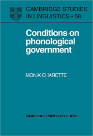 Title: Conditions on Phonological Government, Author: Monik Charette