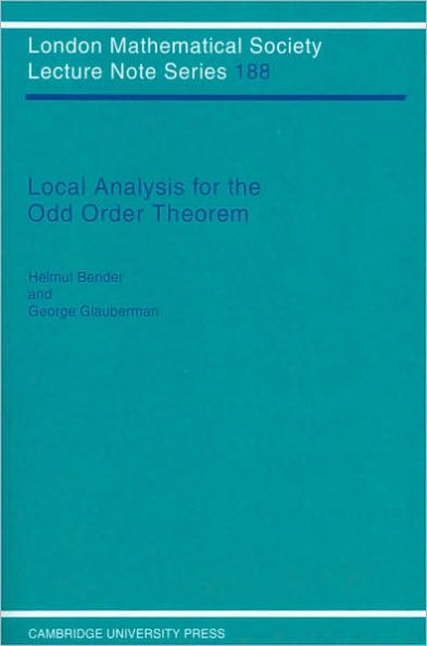 Local Analysis for the Odd Order Theorem