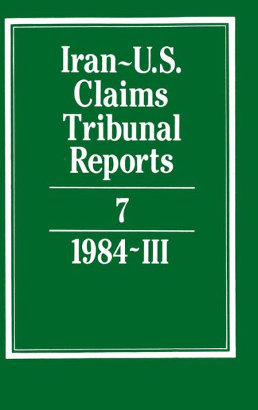 Iran-U.S. Claims Tribunal Reports: Volume