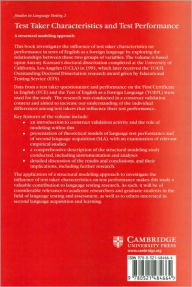 Title: Test Taker Characteristics and Test Performance: A Structural Modeling Approach, Author: Antony John Kunnan