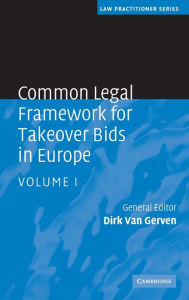 Title: Common Legal Framework for Takeover Bids in Europe, Author: Cambridge University Press