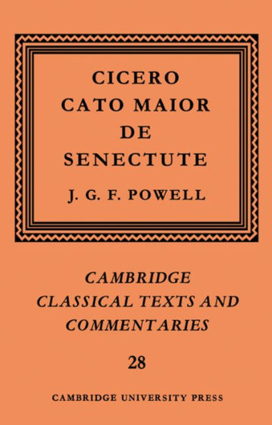 Cicero: Cato Maior de Senectute