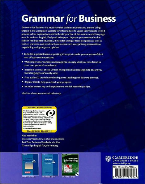 Grammar for Business with: Audio CD