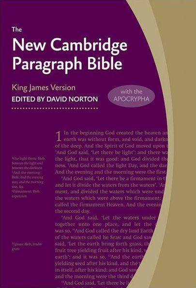 New Cambridge Paragraph Bible with Apocrypha, KJ590:TA: Personal size