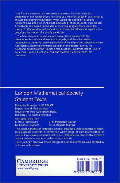 Elliptic Functions