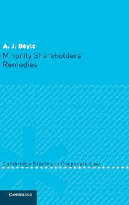 Title: Minority Shareholders' Remedies / Edition 1, Author: A. J. Boyle