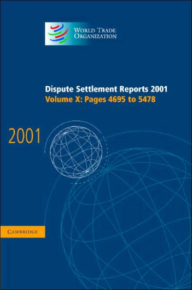 Dispute Settlement Reports 2001: Volume 10, Pages 4695-5478