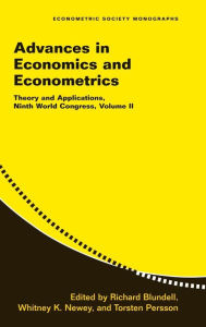 Title: Advances in Economics and Econometrics: Volume 2: Theory and Applications, Ninth World Congress, Author: Richard Blundell