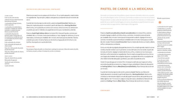 El libro esencial de recetas mexicanas para Instant Pot / The Essential Mexican Instant Pot Cookbook: Sabores auténticos y recetas contemporáneas para tu olla a presión