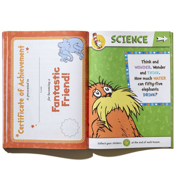 Dr. Seuss Workbook: Kindergarten: 300+ Fun Activities with Stickers and More! (Math, Phonics, Reading, Spelling, Vocabulary, Science, Problem Solving, Exploring Emotions)